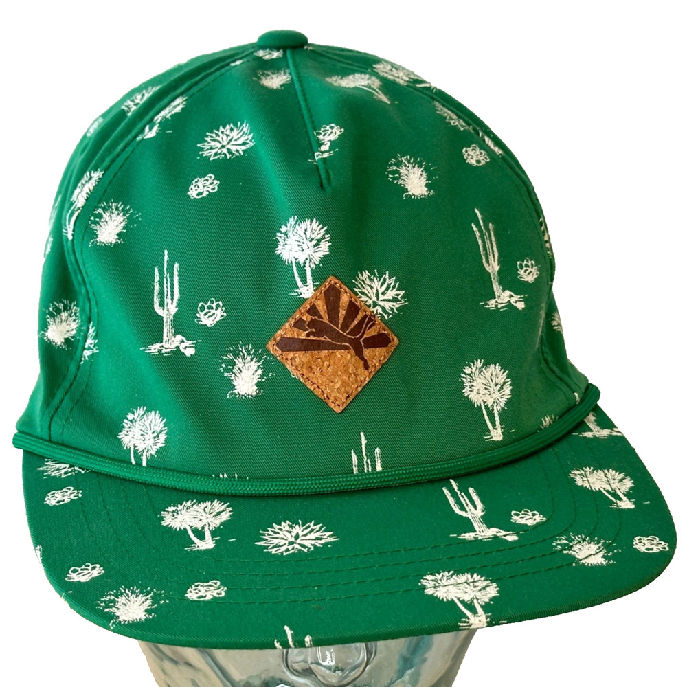 NEW Puma Golf Rope Hat Snapback Conservation Cap Green Cactus Desert OSFA NWT